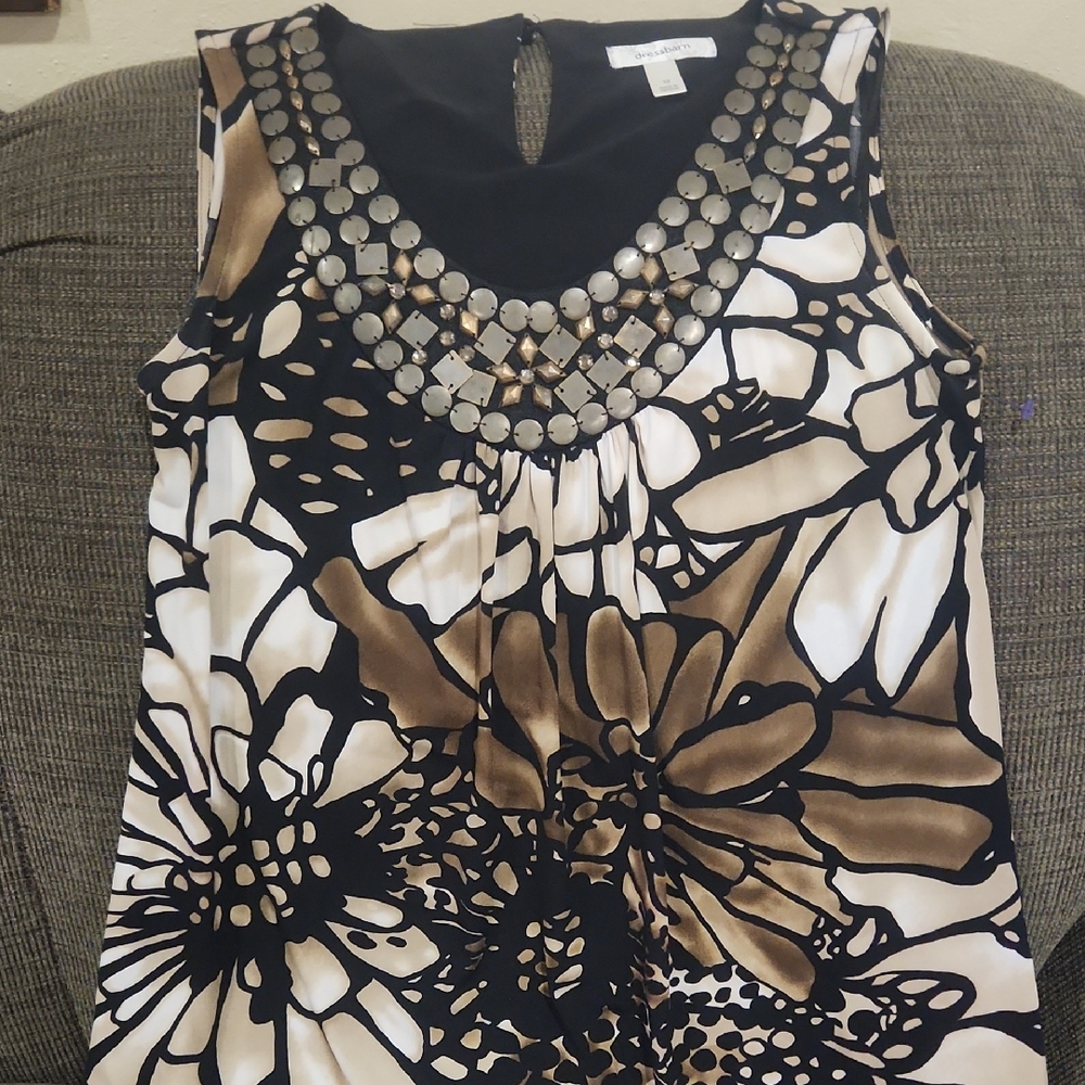 Brown & white Flower Dress